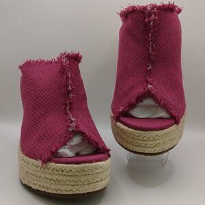 Lisa Vicky Giddy-V Espadrille Wedge Sandals - 8M